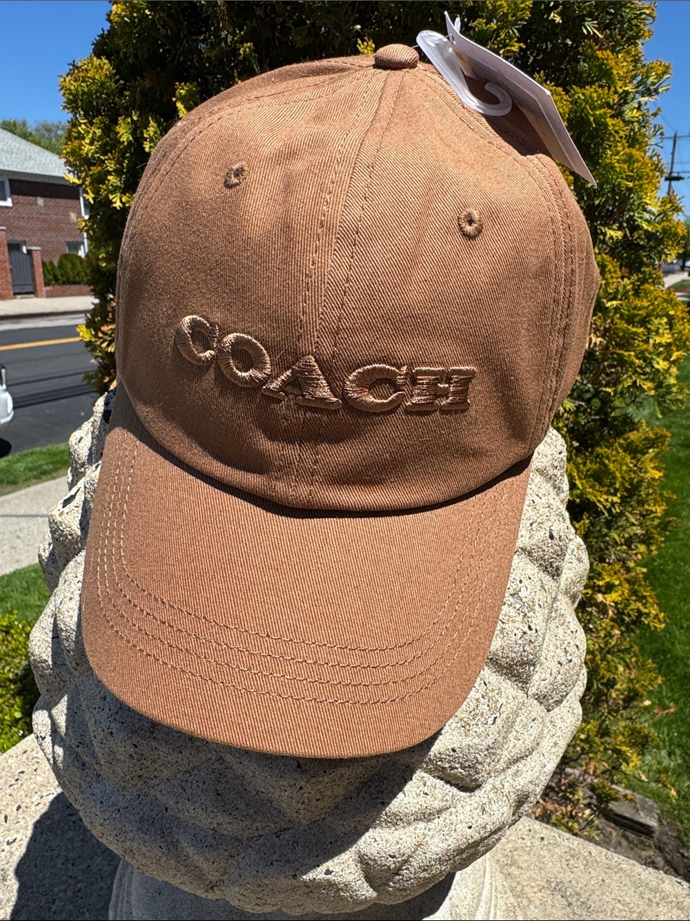 Coach Brown Embroidered Logo Baseball Cap - Picture 6 of 9